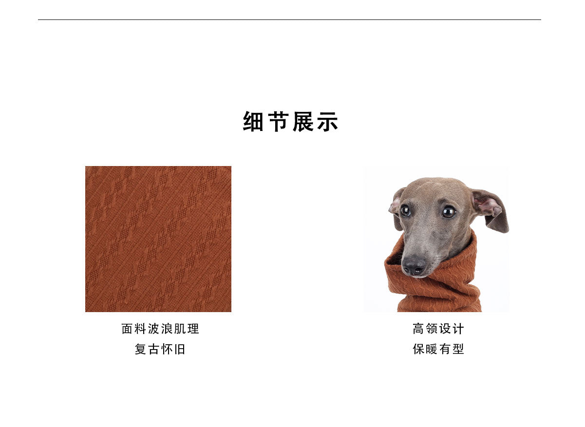 BITYONE [Reverse Caramel] Cat, Dog, Pet, Autumn and Winter Clothes, British Style High Collar Sweater