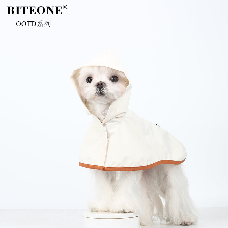 BITYONE [Solid Color Raincoat] Pet Dog Clothes Summer Thin Edition Small Dog Go Out Dirty Raincoat