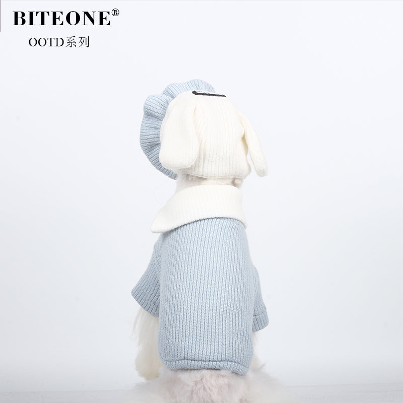 BITYONE [Baby blue] new autumn and winter outfit for cats, dogs and pets