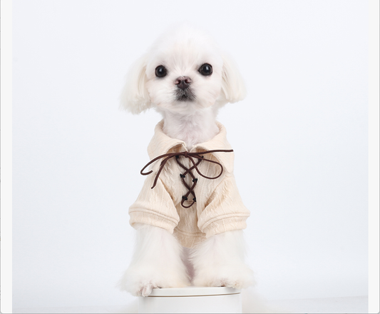 BITEONE White Flight-Inspired Pet Outfit – New Autumn & Winter 2024 Inner Top for Dogs and Cats