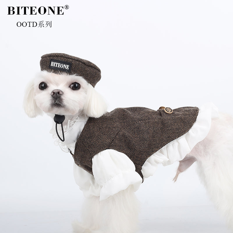 BITYONE [St. John] Cat Clothes Small Dog Malzis Yorkshire Fragrant Strap Skirt