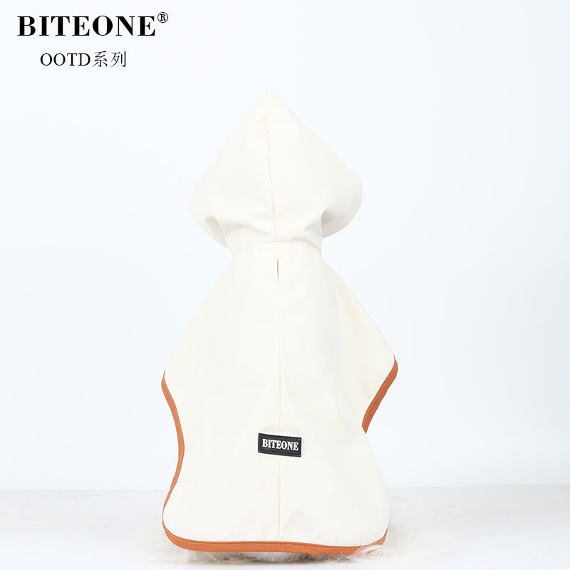 BITYONE [Solid Color Raincoat] Pet Dog Clothes Summer Thin Edition Small Dog Go Out Dirty Raincoat