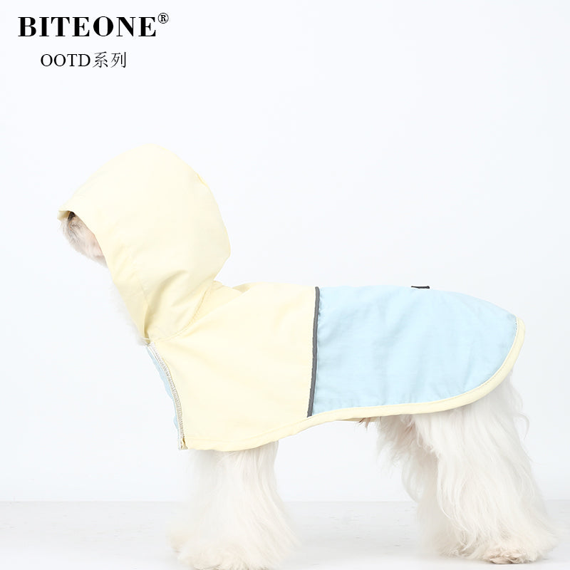 BITYONE [Colorful Raincoat] Pet Dog Clothes Summer Thin Edition Small Dog Going Out with Dirty Raincoat