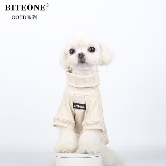 BITYONE [Li Qiu] Cat, Dog, Pet, Autumn/Winter Matching Clothes High Collar Versatile