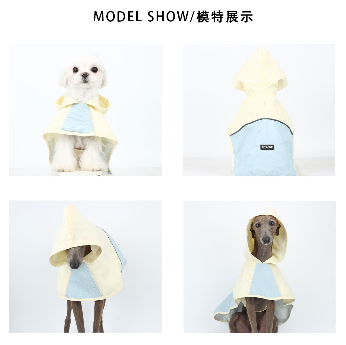 BITYONE [Colorful Raincoat] Pet Dog Clothes Summer Thin Edition Small Dog Going Out with Dirty Raincoat